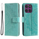 Motorola Moto G37/G47 Mandala Etui med Pung med håndledsrem - mintgrøn