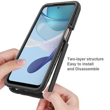 Motorola Moto G53 360 Beskyttelse Cover - Sort / Klar