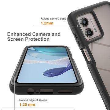 Motorola Moto G53 360 Beskyttelse Cover - Sort / Klar
