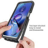 Motorola Moto G54 360 Beskyttelse Cover - Blå / Klar