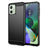 Motorola Moto G54 Børstet TPU Cover - Karbonfiber - Sort
