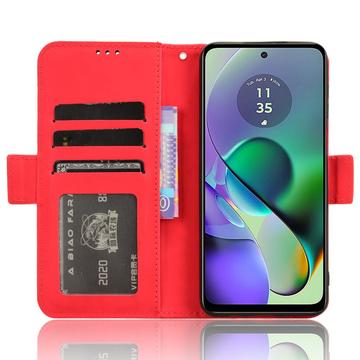 Motorola Moto G54 Pung Cover med Kortholder - Rød