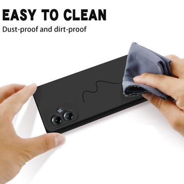Motorola Moto G54 Liquid Silikone Cover med Strop - Sort