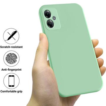Motorola Moto G54 Liquid Silikone Cover med Strop - Grøn
