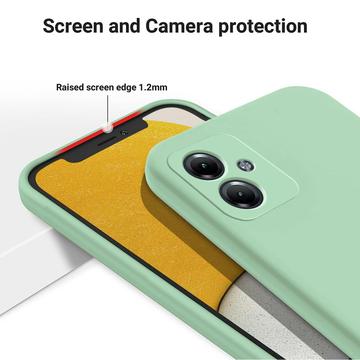 Motorola Moto G54 Liquid Silikone Cover med Strop - Grøn