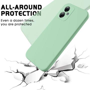 Motorola Moto G54 Liquid Silikone Cover med Strop - Grøn