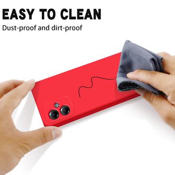 Motorola Moto G54 Liquid Silikone Cover med Strop - Rød