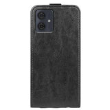 Motorola Moto G54 Vertikal Flip Taske med Kortholder - Sort
