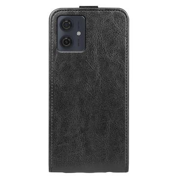 Motorola Moto G54 Vertikal Flip Taske med Kortholder - Sort