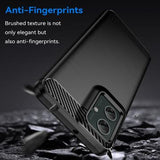Motorola Moto G55 Børstet TPU Cover - Karbonfiber - Sort