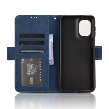 Motorola Moto G55 Kortholder Pung Etui - Blå