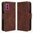 Motorola Moto G55 Kortholder Pung Etui - Brun