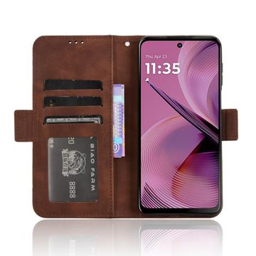 Motorola Moto G55 Kortholder Pung Etui - Brun
