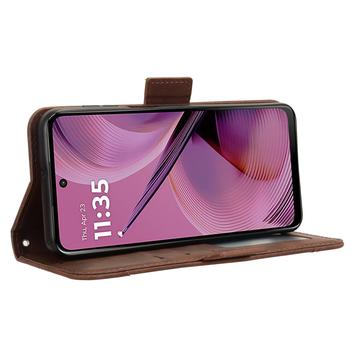 Motorola Moto G55 Kortholder Pung Etui - Brun