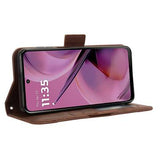 Motorola Moto G55 Kortholder Pung Etui - Brun