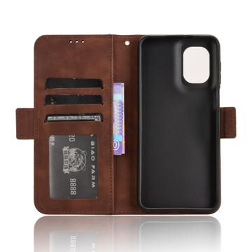 Motorola Moto G55 Kortholder Pung Etui - Brun