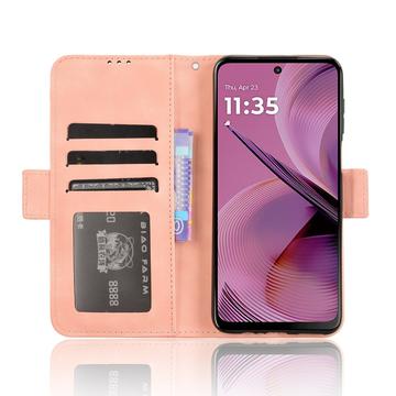 Motorola Moto G55 Kortholder Pung Etui - Pink