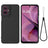 Motorola Moto G55 Liquid Silikone Cover med Strop - Sort