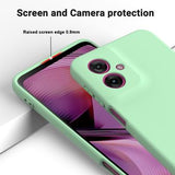 Motorola Moto G55 Liquid Silikone Cover med Strop - Grøn