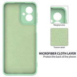 Motorola Moto G55 Liquid Silikone Cover med Strop - Grøn