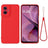 Motorola Moto G55 Liquid Silikone Cover med Strop - Rød