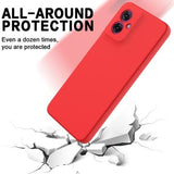 Motorola Moto G55 Liquid Silikone Cover med Strop - Rød