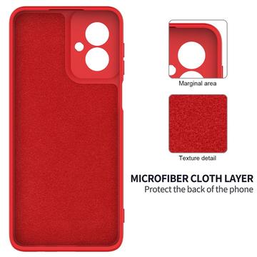 Motorola Moto G55 Liquid Silikone Cover med Strop - Rød