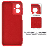 Motorola Moto G55 Liquid Silikone Cover med Strop - Rød