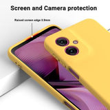 Motorola Moto G55 Liquid Silikone Cover med Strop - Gul