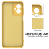 Motorola Moto G55 Liquid Silikone Cover med Strop - Gul