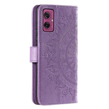 Motorola Moto G55 Mandala Serie Pung Etui - Lilla
