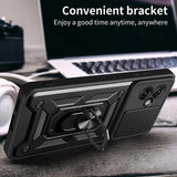 Motorola Moto G55 Roterende Ring Hybrid Cover med Kameraskjold - Rød