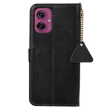 Motorola Moto G55 Læderpung med RFID - Sort