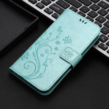 Motorola Moto G56 Butterfly Series Flip Cover med Pung - Cyan