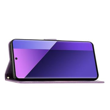 Motorola Moto G56 Butterfly Series Flip Cover med Pung - Violet