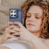 Motorola Moto G67 Power/G57 Power/G57 Børstet TPU Cover - Karbonfiber - blå