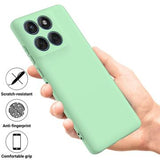 Motorola Moto G67 Power Flydende silikone cover med håndrem - grøn
