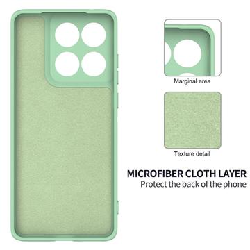 Motorola Moto G67 Power Flydende silikone cover med håndrem - grøn