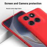 Motorola Moto G67 Power Flydende silikone cover med håndrem - rød