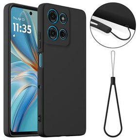 Motorola Moto G75 Liquid Silikone Cover - MagSafe Kompatibel - Sort