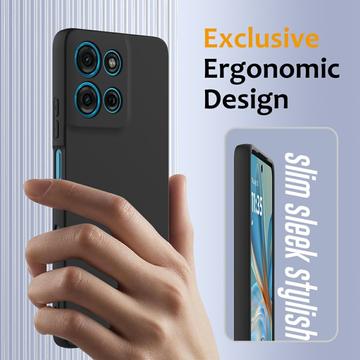 Motorola Moto G75 Liquid Silikone Cover - MagSafe Kompatibel - Sort