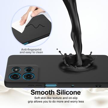 Motorola Moto G75 Liquid Silikone Cover - MagSafe Kompatibel - Sort