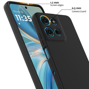 Motorola Moto G75 Liquid Silikone Cover - MagSafe Kompatibel - Sort