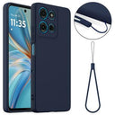 Motorola Moto G75 Liquid Silikone Cover - MagSafe Kompatibel - Mørkeblå