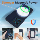 Motorola Moto G75 Liquid Silikone Cover - MagSafe Kompatibel - Mørkeblå