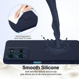 Motorola Moto G75 Liquid Silikone Cover - MagSafe Kompatibel - Mørkeblå