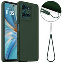 Motorola Moto G75 Liquid Silikone Cover - MagSafe Kompatibel - Mørkegrøn