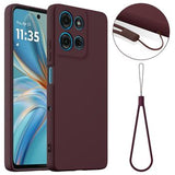 Motorola Moto G75 Liquid Silikone Cover - MagSafe Kompatibel - Vinrød