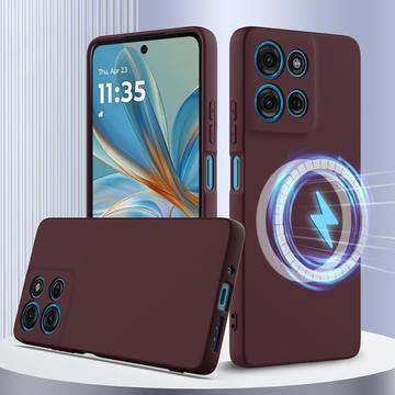 Motorola Moto G75 Liquid Silikone Cover - MagSafe Kompatibel - Vinrød