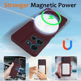 Motorola Moto G75 Liquid Silikone Cover - MagSafe Kompatibel - Vinrød